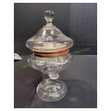 Vtg Bohemian Glass Egg Decanter Set