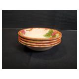 (4) Franciscan Apple Soup Bowls