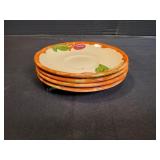 (4) 6" Franciscan Apple Saucers