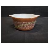 Vtg Pyrex Woodland Brown 473-B Casserole Dish