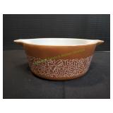 Vtg Pyrex Woodland Brown 475-B Casserole Dish