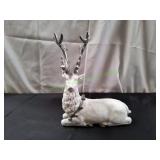 10x3x12 White Aspen Cove Reindeer
