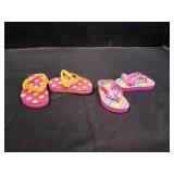 (2) Toddler Flip Flops, Both Sz 4/5c