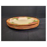 (4) 10.5" Franciscan Apple Dinner Plates