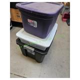 (3) Storage Totes w/ Lids