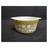 Vtg Pyrex Spring Bloom Green 473-B Casserole Dish