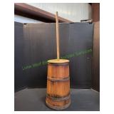 Vtg 18" Wood Butter Churn