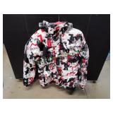 Black, Red & White Snow / Ski Hooded Jacket, Sz