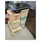 (6) Boxes of Household Items w/ TV