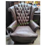 Michael Amini Trevi Button Tufted Wingback Chair