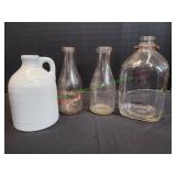 Vtg Glass Milk Jugs & More