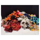 (21) Handcrafted Frilly Scarves & More