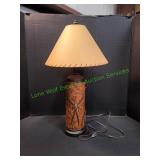 30" Western Lamp w/ Leather Base & Shade
