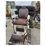Vtg 1920s Theo A Kochs Barber Chair w/ Headrest