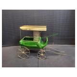 Vintage Brass & Pottery Carriage Planter