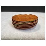 (6) 5" Wood Saucers