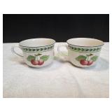 (2) French Garden Fleurence Mugs