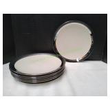 (7)11" Flintridge Contessa Black Dinner Plates