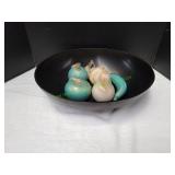 (6) Murano Glass Fruit in Bowl