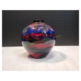 9" Mark Sigafoos Tacoma Studio Art Glass Vase