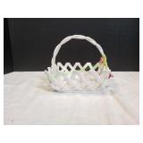 Berardo  Porcelain Basket w/ Flower Handle