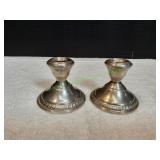 (2) Wallace Sterling 4488 Candle Holders