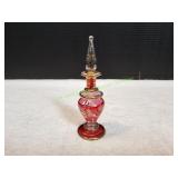 Vtg 5.5" Egyptian Blown Glass Perfume Bottle