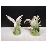Pair 1986 Fitz & Floyd Cran Candle Stick Holders