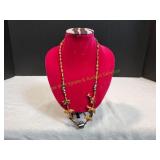 28" Hand Carved Wood Animal Necklace