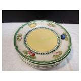 (8)10.5" French Garden Fleurence Dinner Plates