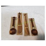 (4) Handcrafted Wood Spoons