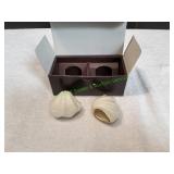 (2) Mikasa Porcelain Shell Napkin Rings