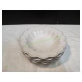 (4) Vtg Scalloped Soup Bowls