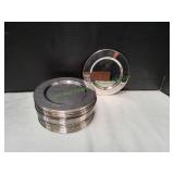 (20) 6.5" Silver-Plated Metal Chargers