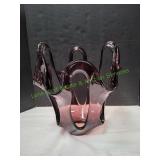 Vtg Jozefina Makora Korsno Poland Art Glass Vase