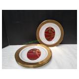 (4)8.5" Muirfield Magnificence 9136 Salad Plates
