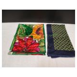 (2) Vtg Silk Scarves