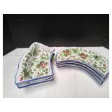 Pelietti Dervte Handpainted Ceramic Serving Dishes