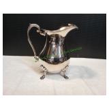 Vtg Crescent Silver-Plated Water Pitcher