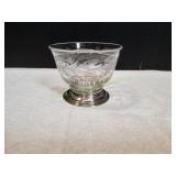 Vtg Cambridge Tempo Etched Divided Condiment Bowl