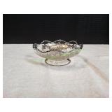 Vtg Flanders Silver Overlay Bowl