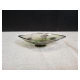 Vtg Flanders Silver Overlay Dish