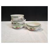 (4) 4.5" French Garden Fleurence Soup Bowls