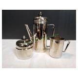 Fine Italian Silver-Plate Coffee Pot Set