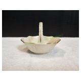 Lenox Ivory Porcelain Basket w/ Gold Rim