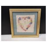 10x10 Pressed Wildflowers Heart