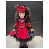 Vtg 18" Anna Porcelain Doll