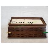 Vtg Dominos in Wood Box
