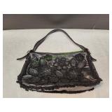 Isabella Fiore Leather Floral Embroidered Handbag