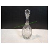 Vtg 12" Crystal Decanter w/ Glass Stopper